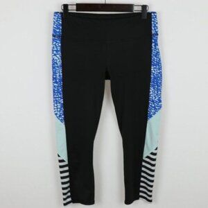 C9 by Champion DuoDry Women's Medium Black Blue Mid Rise Crop Athletic Leggings